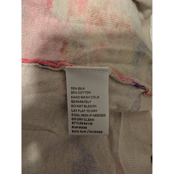 Charlotte Silk Blend Front-Button Cropped Bright Cardigan Medium - Picture 4 of 4